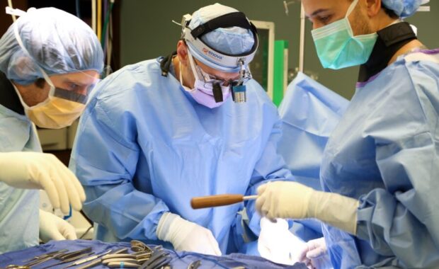 Dr. Sinicropi Performing Spine Surgery